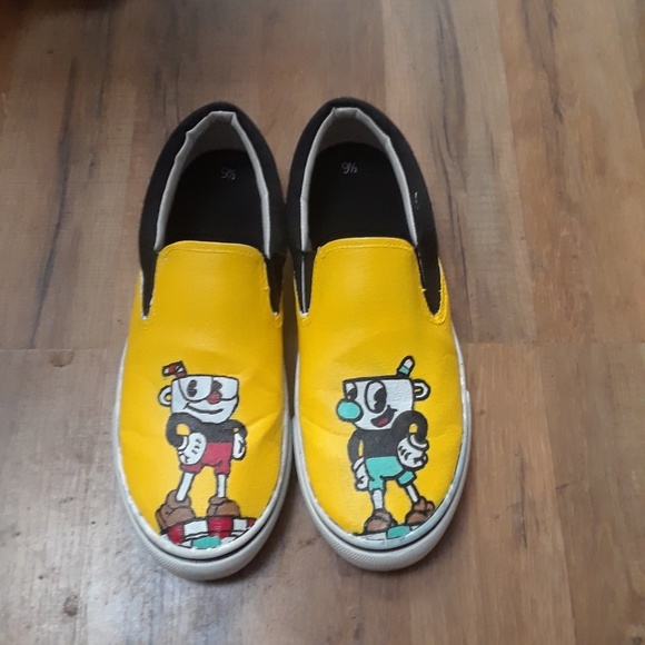 Custom painted slip on shoes - Picture 2 of 3